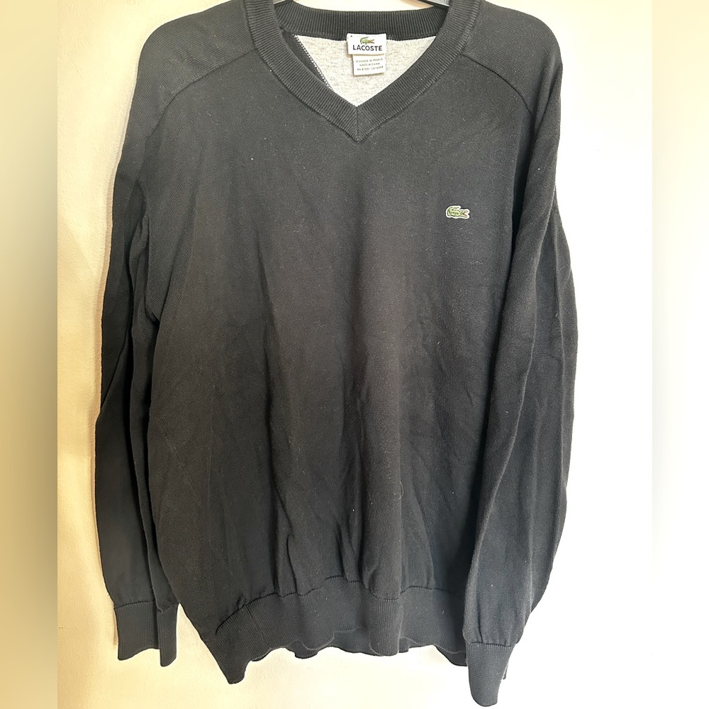 Lacoste Men’s Sweater V-Neck Black